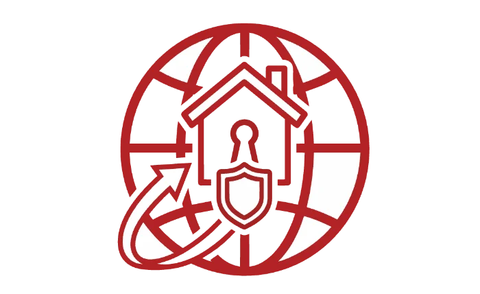 House and globe icon representing permanent residence in Canada